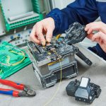 Splicing a fibre cable repair London