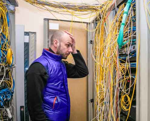 Messy server room