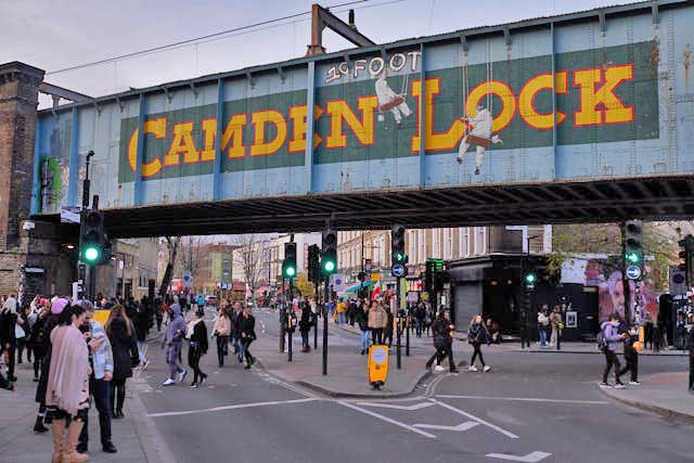 Camden Lock in London, near Stables Market
